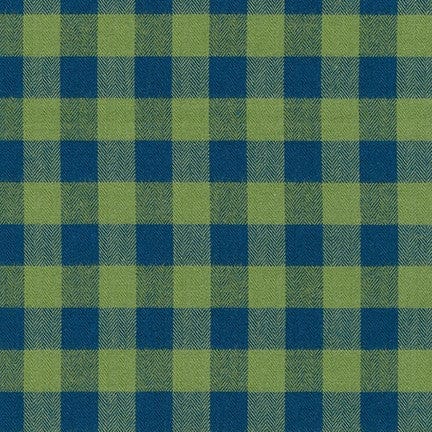 Porto Flannel Gingham in Peridot