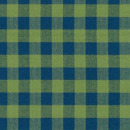 Porto Flannel Gingham in Peridot