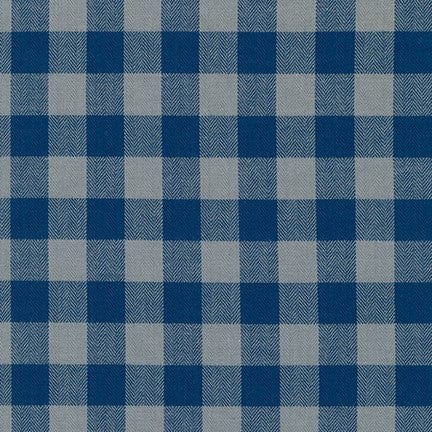 Porto Flannel Gingham in Titanium