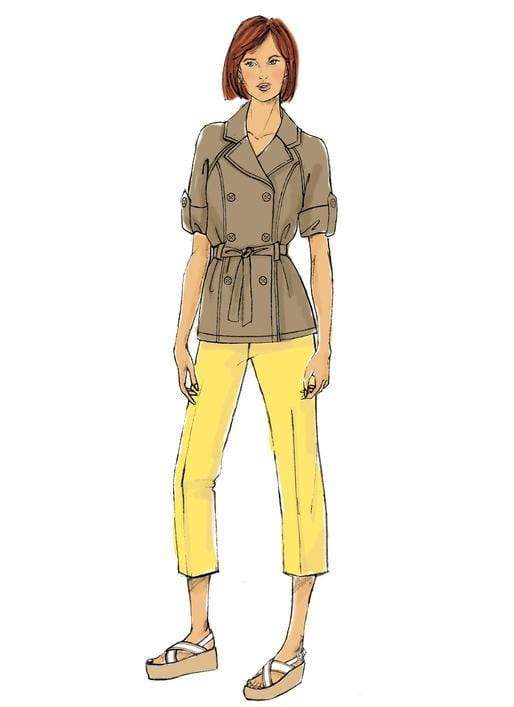 Raglan Sleeve Trench Jacket and Tapered Pants, Larger Sizes, Lisette for Butterick B6331