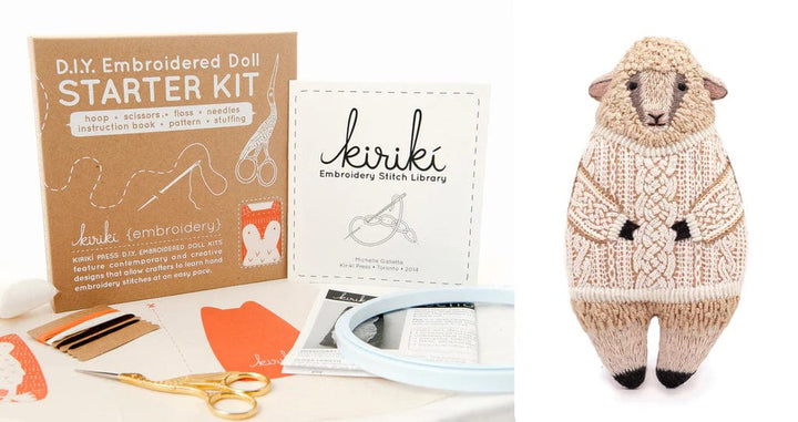 Sheep Embroidery Kit from Kiriki