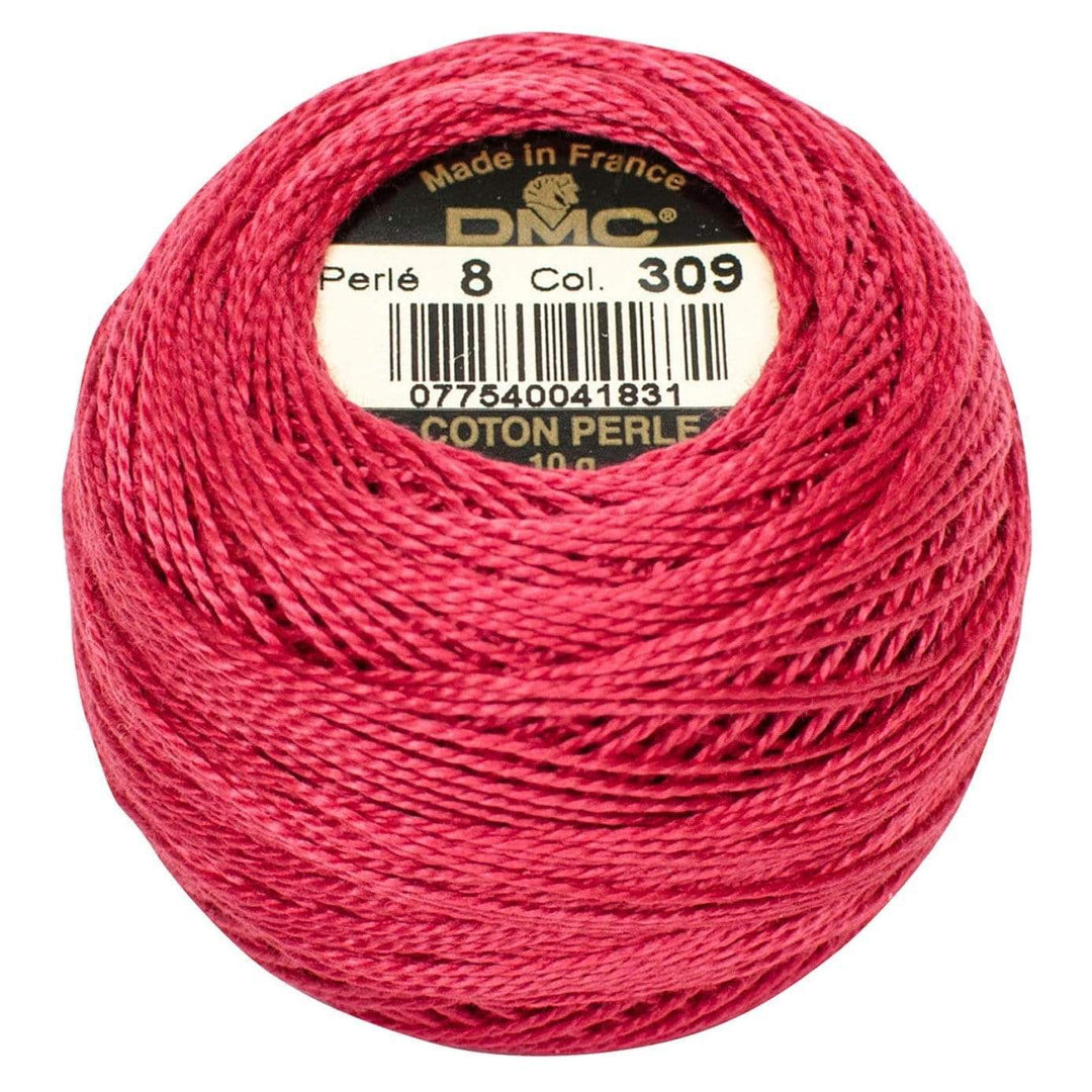Size 8 Pearl Cotton Ball in Color 309 ~ Dark Rose