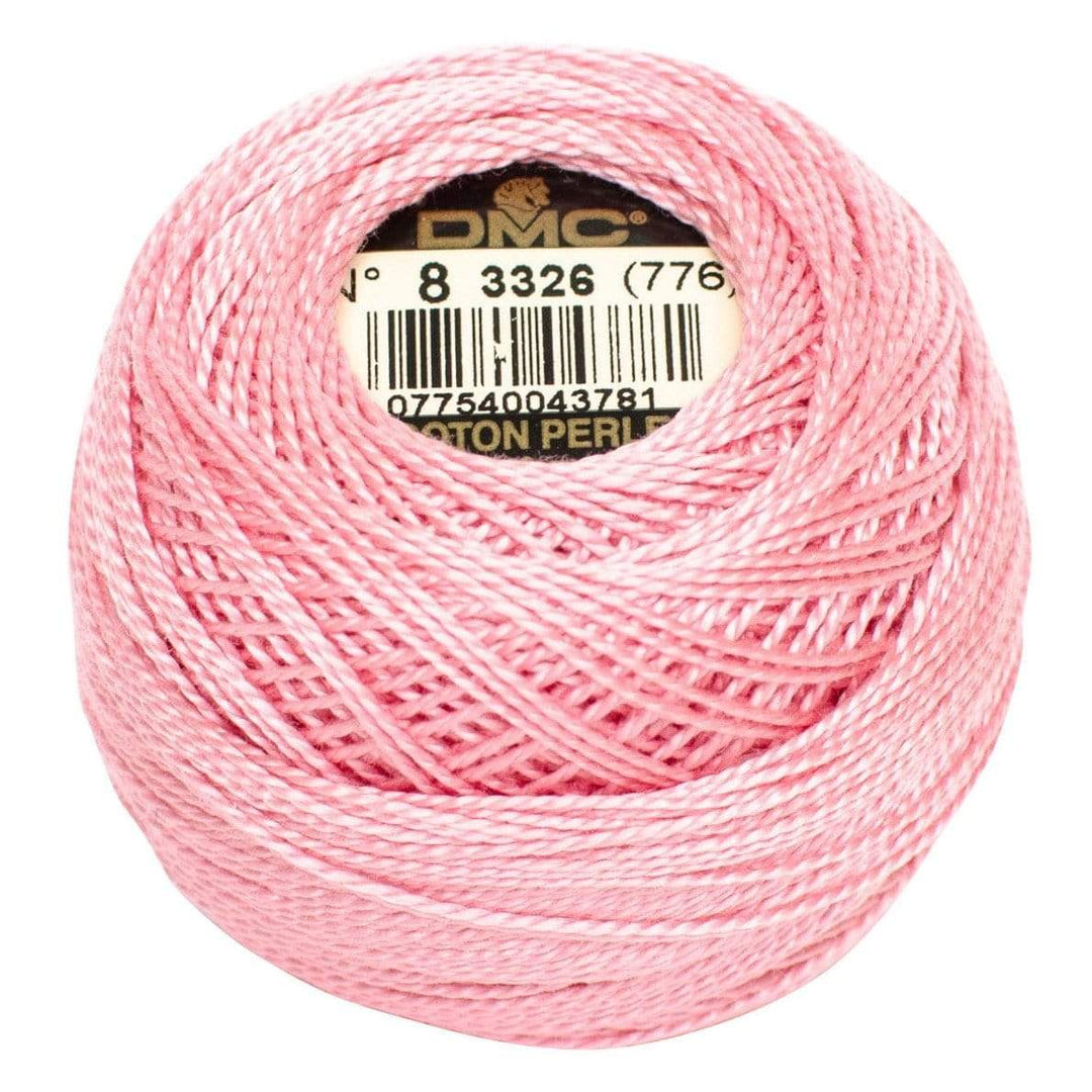 Size 8 Pearl Cotton Ball in Color 3326 ~ Light Rose