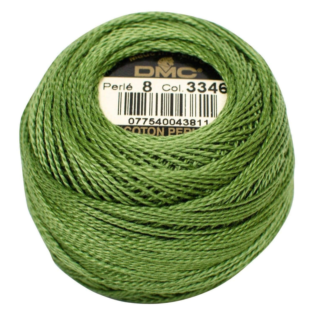 Size 8 Pearl Cotton Ball in Color 3346 ~ Hunter Green