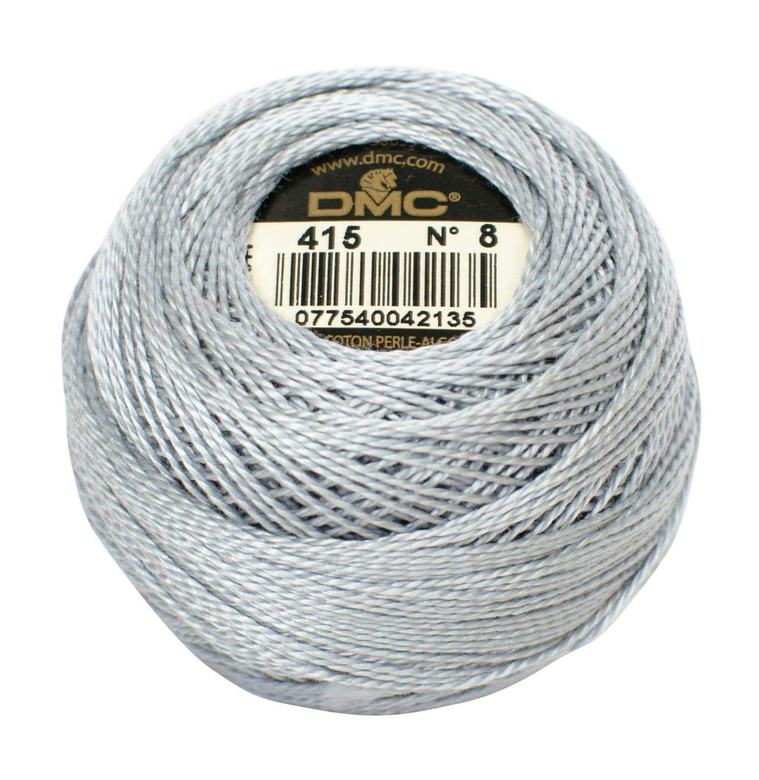 Size 8 Pearl Cotton Ball in Color 415 ~ Pearl Grey