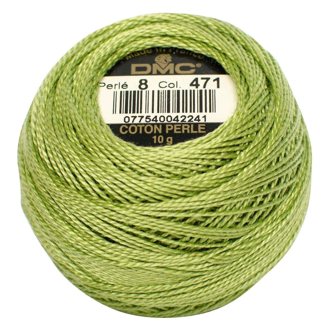 Size 8 Pearl Cotton Ball in Color 471 ~ Very Light Avocado Green