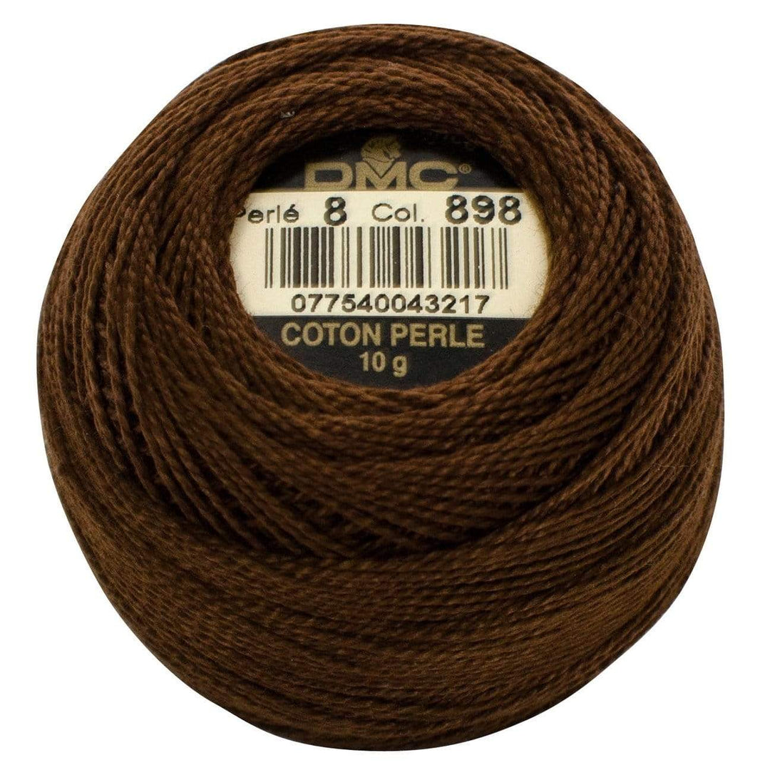 Size 8 Pearl Cotton Ball in Color 898 ~ Very Dark Coffee Brown
