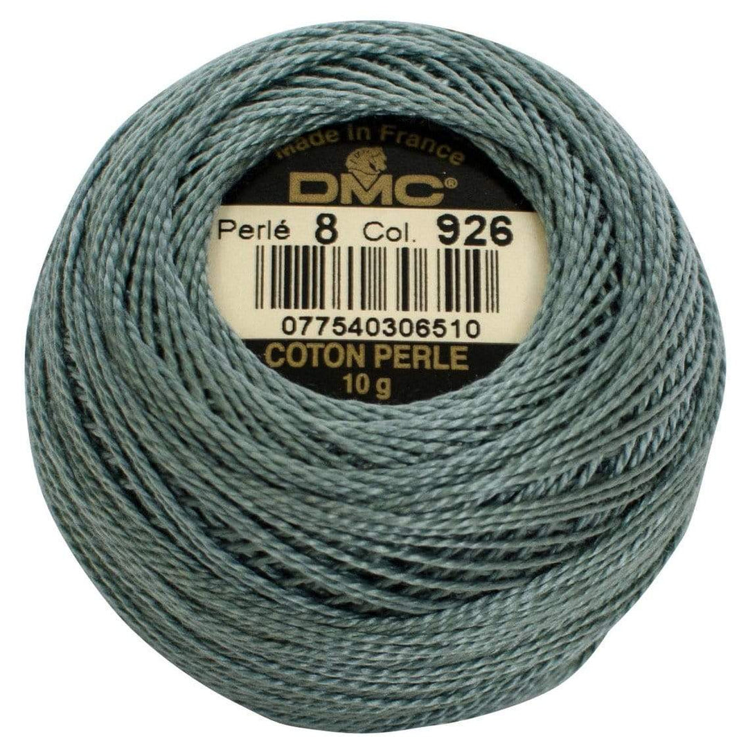 Size 8 Pearl Cotton Ball in Color 926 ~ Medium Grey Green
