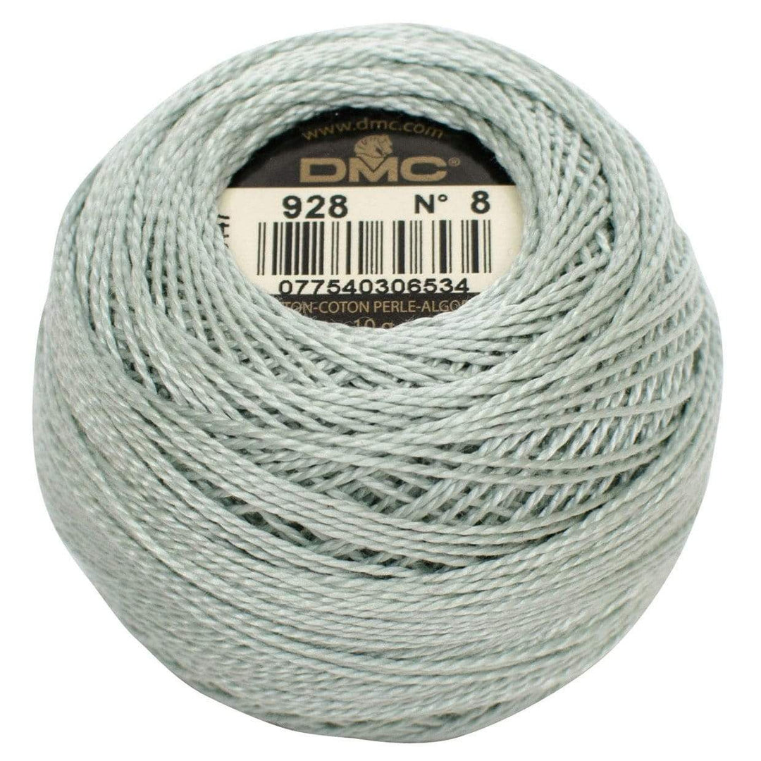 Size 8 Pearl Cotton Ball in Color 928 ~ Very Light Grey Green