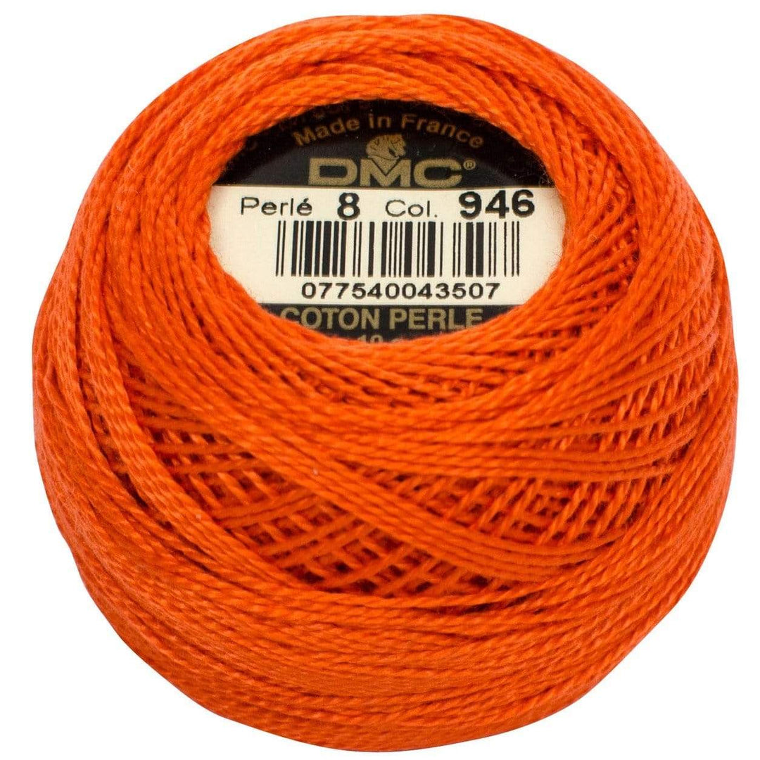 Size 8 Pearl Cotton Ball in Color 946 ~ Medium Burnt Orange