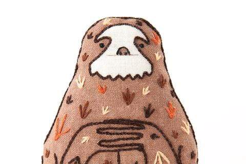Sloth Embroidery Kit from Kiriki