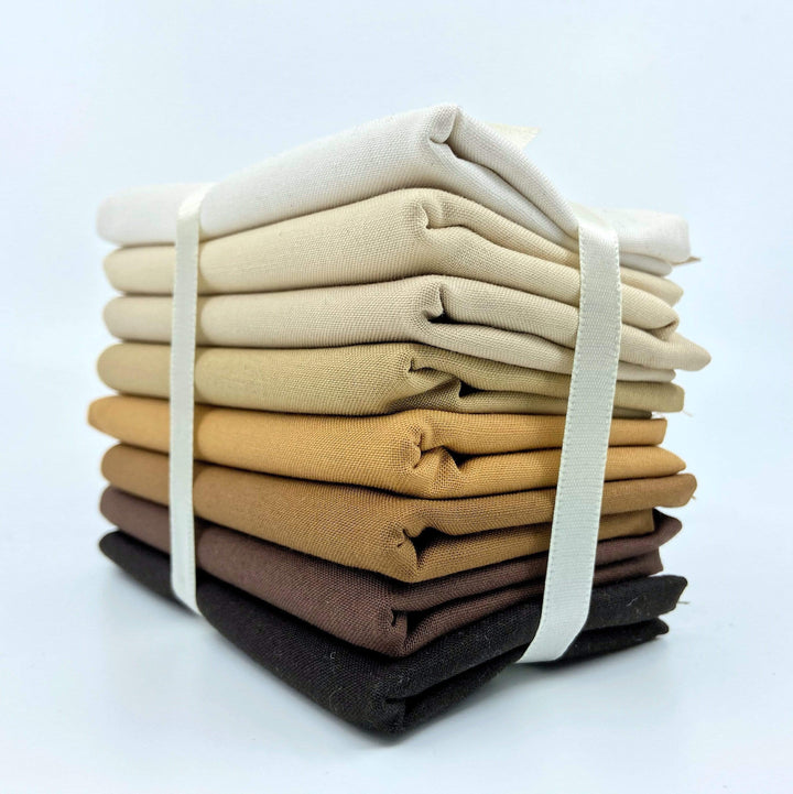 Solid Fat Quarter Bundle ~ Earth Tones