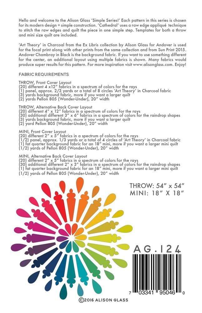 Spectrum, Alison Glass, Quilt Pattern