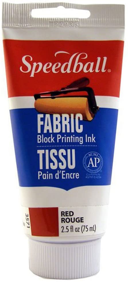 Speedball Fabric Block Printing Ink - Red - 2.50z