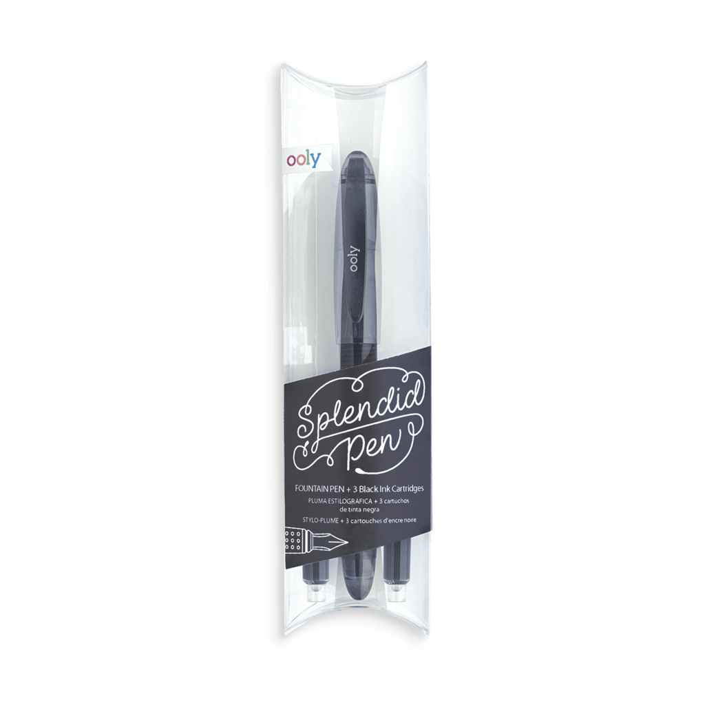 Splendid Fountain Pen - Black (4 Piece Set)