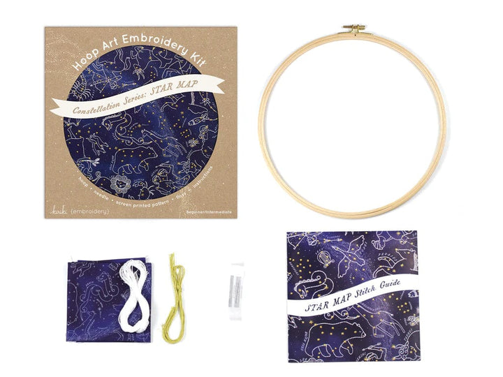 Star Map Embroidery Kit - Constellation Series from Kiriki