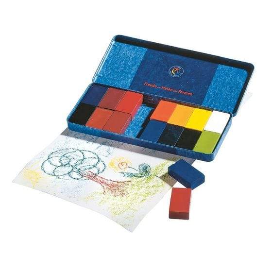 Stockmar Wax Block Crayons - Set of Sixteen Colors in a Tin Case