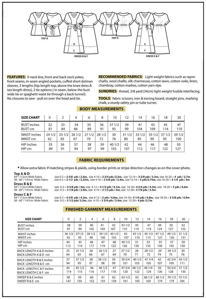 Tea House Top and Dress, Sew House Seven