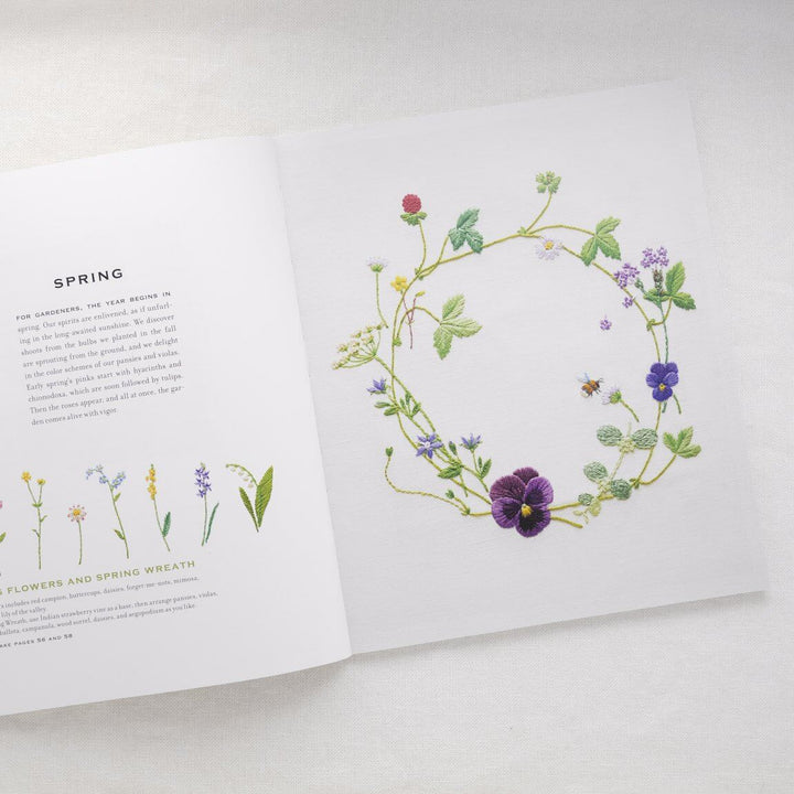 The Embroidered Garden: Stitching Through the Seasons of a Flower Garden by Kazuko Aoki