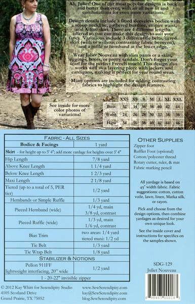 The Juliet Nouveau Dress - Serendipity Patterns