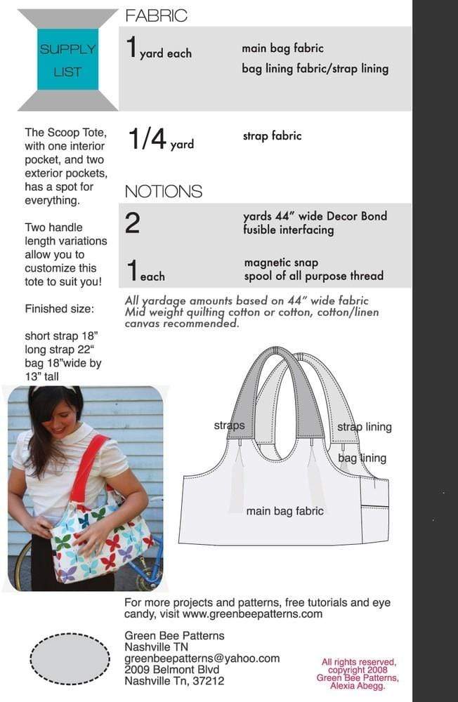 The Scoop Tote, Green Bee