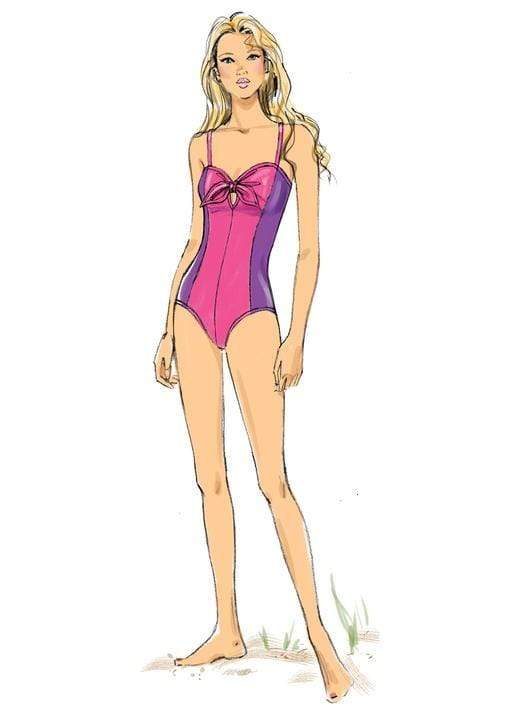 Tie-Detail Bikini and One-Piece Swimsuit, Larger Sizes, Lisette for Butterick B6358