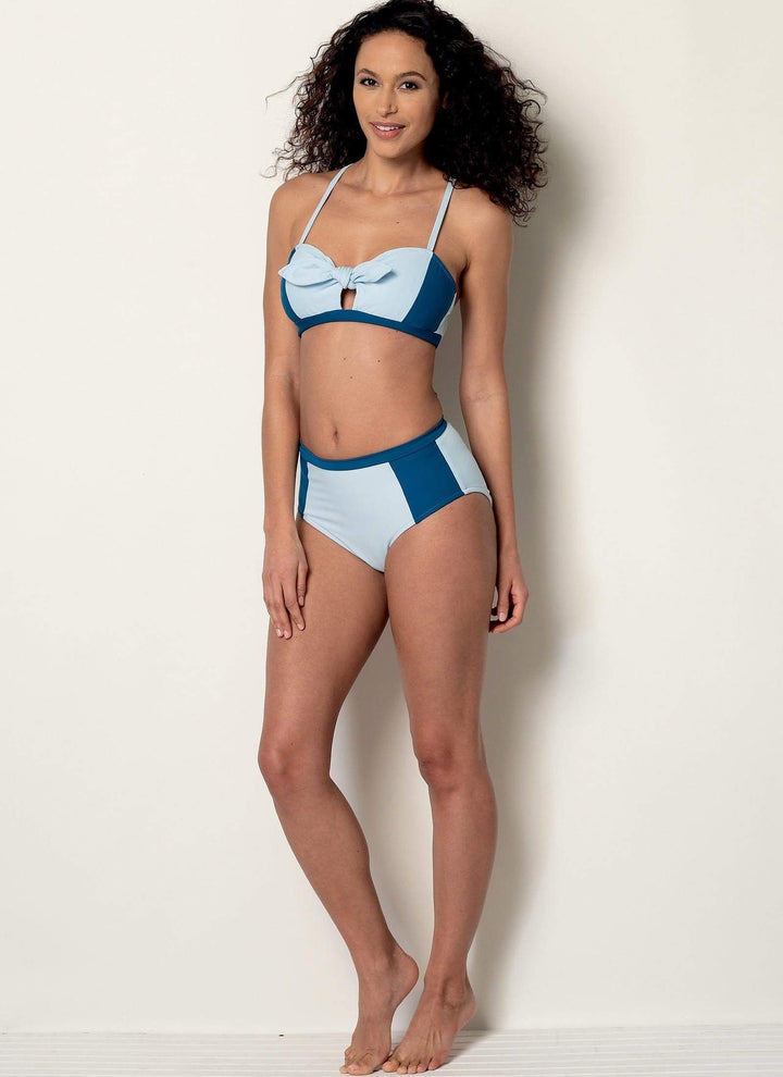 Tie-Detail Bikini and One-Piece Swimsuit, Larger Sizes, Lisette for Butterick B6358