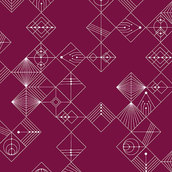 Tiles in Mulberry - Century Prints - Deco by Giucy Giuce