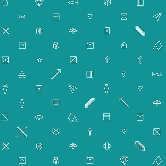 Trinkets on Teal - Hopscotch by Alison Glass