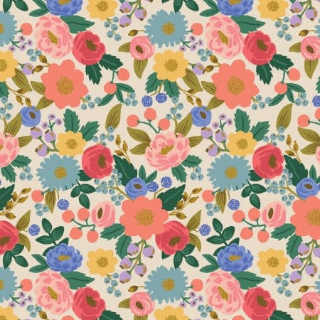 Vintage Blossom in Cream Metallic - Vintage Garen by Rifle Paper Co.