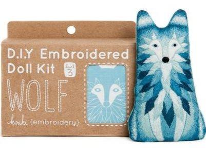 Wolf Embroidery Kit from Kiriki
