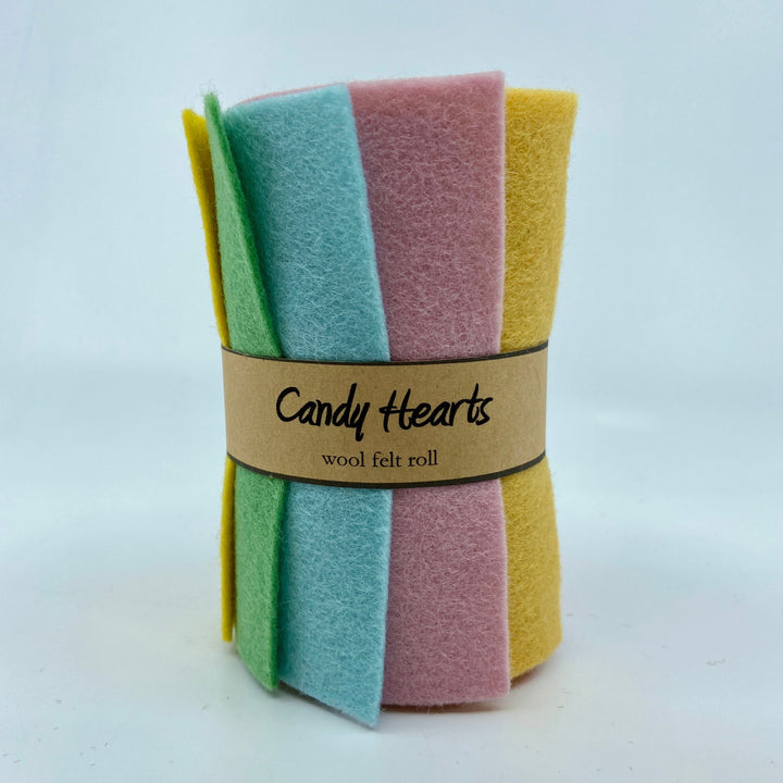 Wool Felt Roll - Candy Hearts