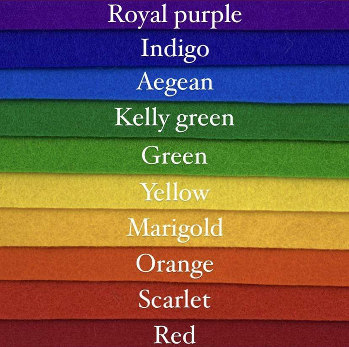 Wool Felt Roll ~ Classic Rainbow