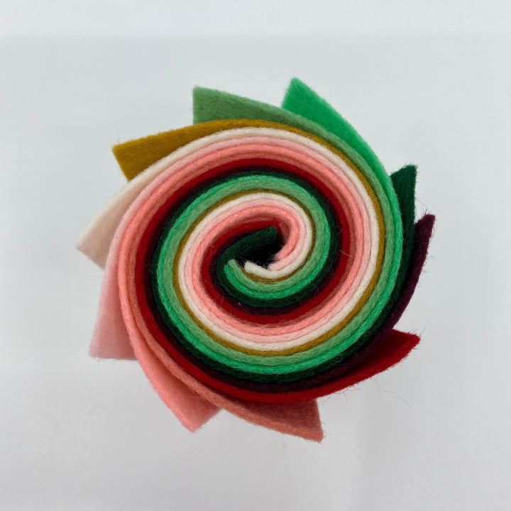 Wool Felt Roll ~ Mid Century Christmas
