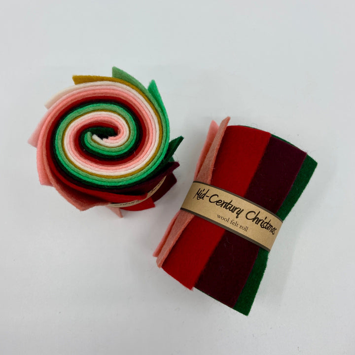 Wool Felt Roll ~ Mid Century Christmas