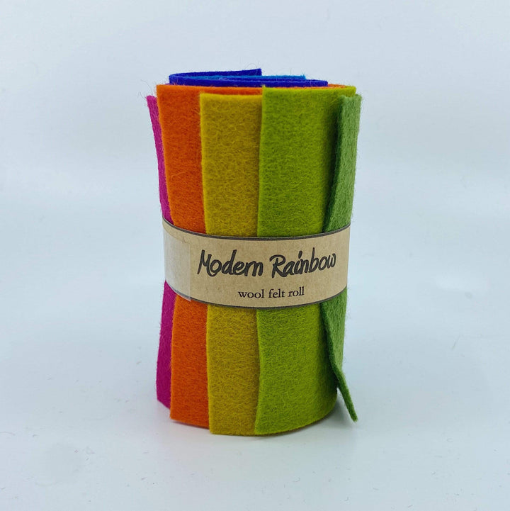 Wool Felt Roll ~ Modern Rainbow