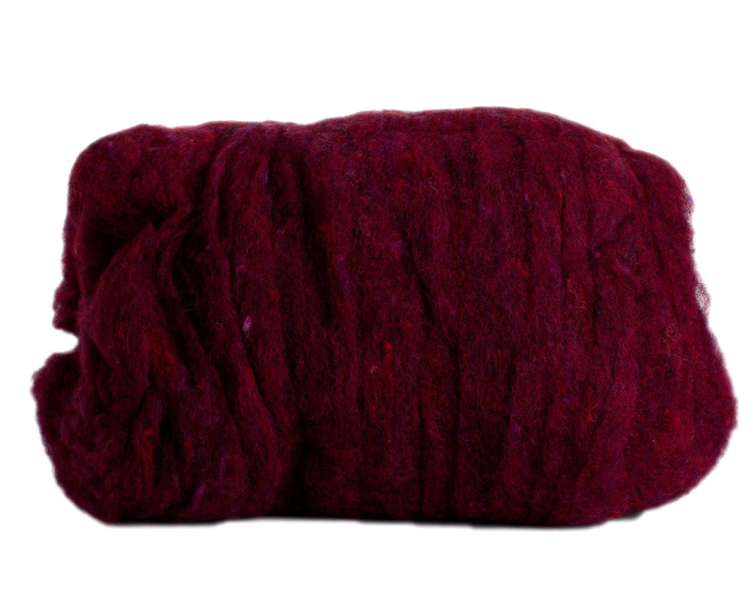Wool Roving in Garnet