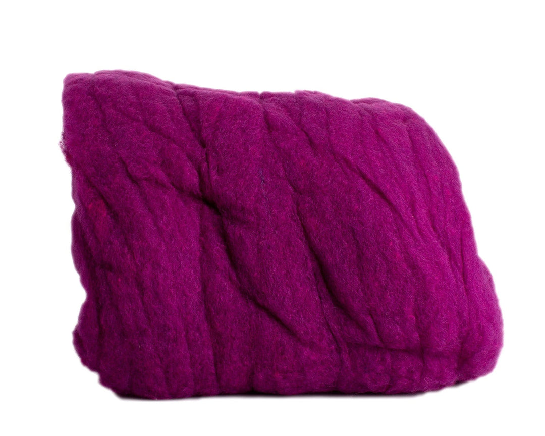 Wool Roving in Magenta