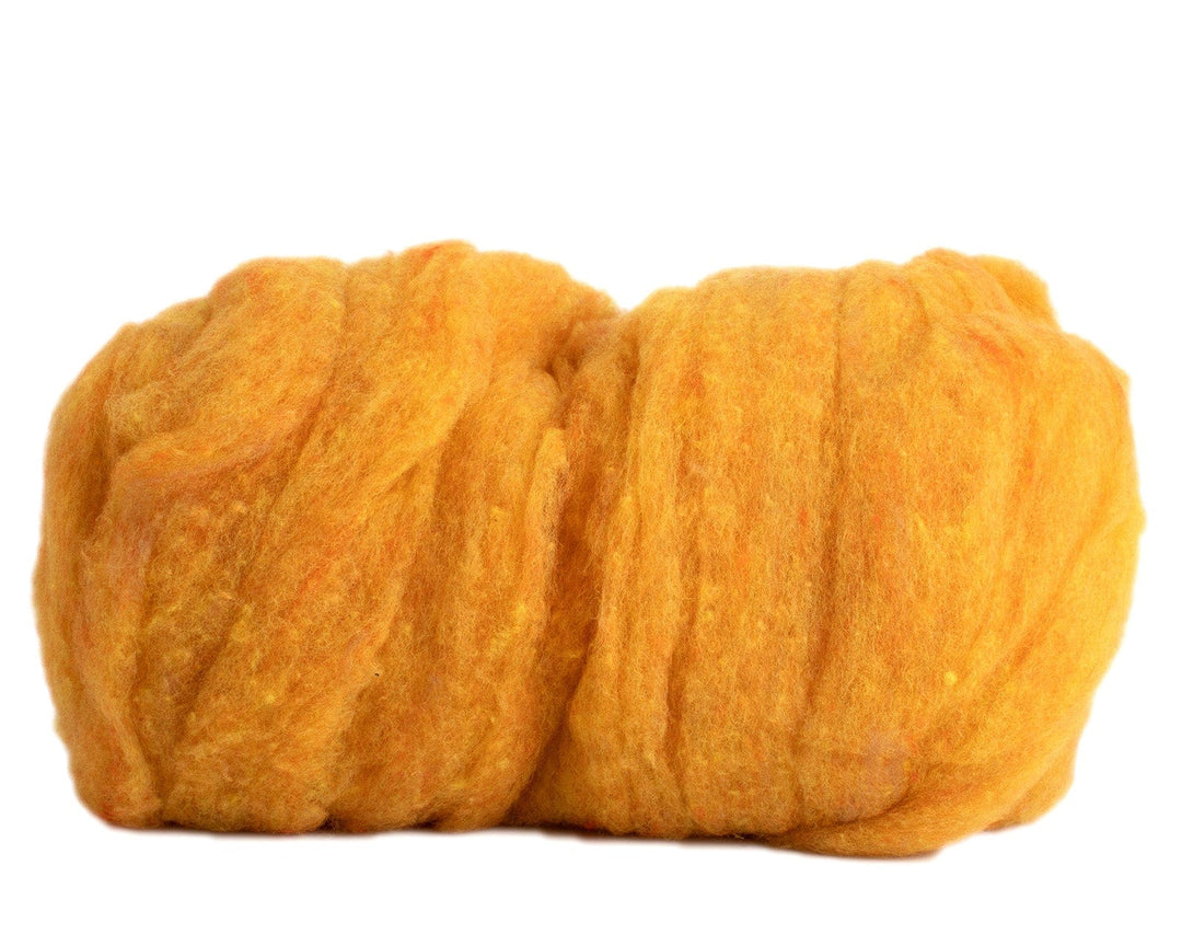 Wool Roving in Mustard