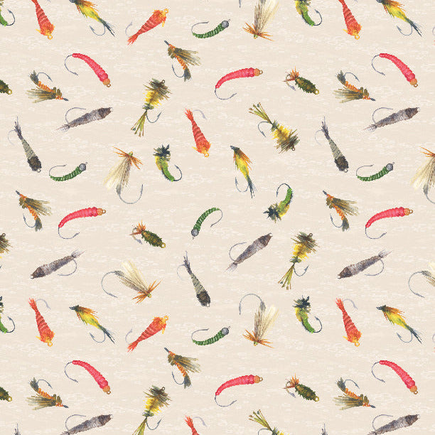 Fishing Lures in Cream - Gone Fishing