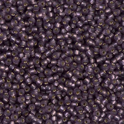 Default 11/0 - Miyuki Seed Beads - Matte Silverlined - Amethyst - 11-24F