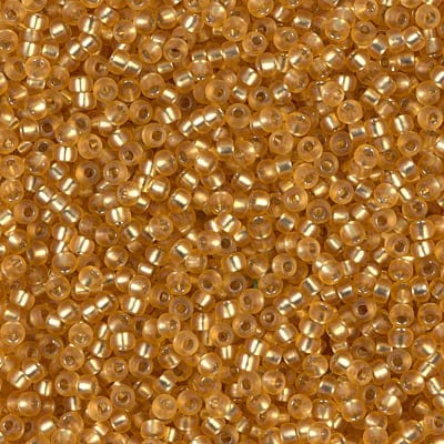 Default 11/0 - Miyuki Seed Beads - Matte Silverlined - Dark Gold - 11-4F