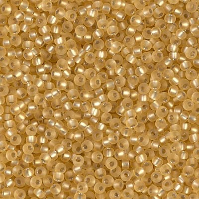 Default 11/0 - Miyuki Seed Beads - Matte Silverlined - Gold - 11-3F