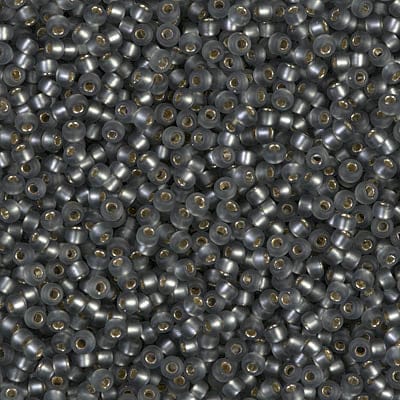 Default 11/0 - Miyuki Seed Beads - Matte Silverlined - Gray - 11-21F