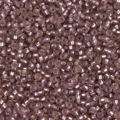 Default 11/0 - Miyuki Seed Beads - Matte Silverlined - Smoky Amethyst - 11-12F