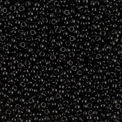 Default 11/0 - Miyuki Seed Beads - Opaque Solid - Black - 11-401