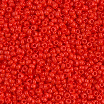 Default 11/0 - Miyuki Seed Beads - Opaque Solid - Vermillion Red - 11-407