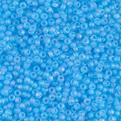 Default 11/0 - Miyuki Seed Beads - Transparent Matte AB - Aqua - 11-148FR