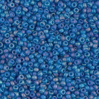 Default 11/0 - Miyuki Seed Beads - Transparent Matte AB - Capri Blue - 11-149FR