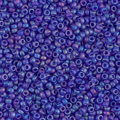 Default 11/0 - Miyuki Seed Beads - Transparent Matte AB - Cobalt - 11-151FR